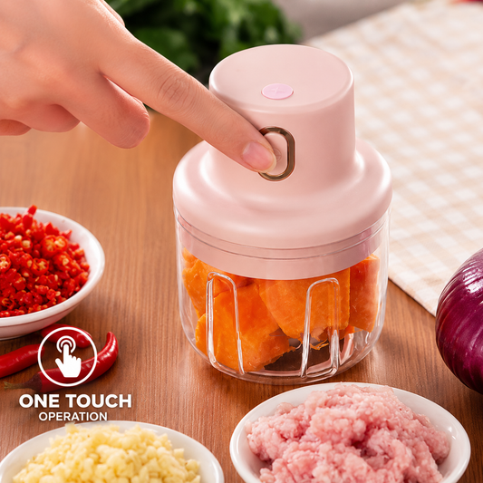 Smart Electric Garlic Chopper & Grinder – Mini Wireless Food Processor for Quick Spice & Vegetable Prep