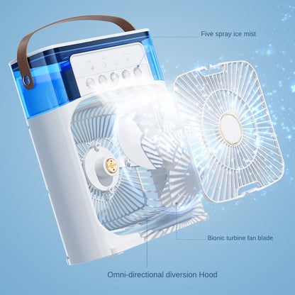 Mini Air Cooler Fan with Evaporative Cooling & Hydrocooling Technology | Portable Personal Air Conditioner | 3-Speed Quiet Desktop Cooler for Home, Office & Bedroom