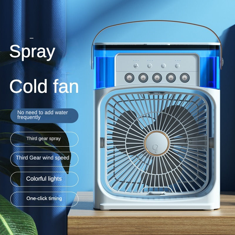 Mini Air Cooler Fan with Evaporative Cooling & Hydrocooling Technology | Portable Personal Air Conditioner | 3-Speed Quiet Desktop Cooler for Home, Office & Bedroom