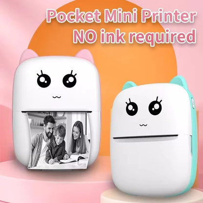 🖨️ Mini Portable Thermal Printer – Wireless Bluetooth Pocket Photo Printer for Notes, Labels & Instant Printing