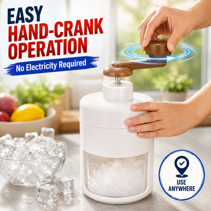 Manual Gola Ganda Maker & Ice Shaver Machine – Portable Ice Crusher for Home, Slushies & Summer Treats
