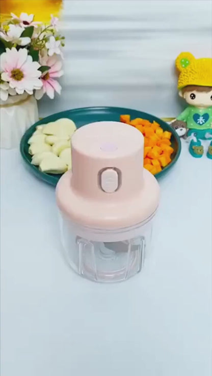 Smart Electric Garlic Chopper & Grinder – Mini Wireless Food Processor for Quick Spice & Vegetable Prep
